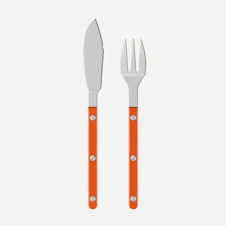 Bistrot Pearly Orange Fish Set 8"1/4