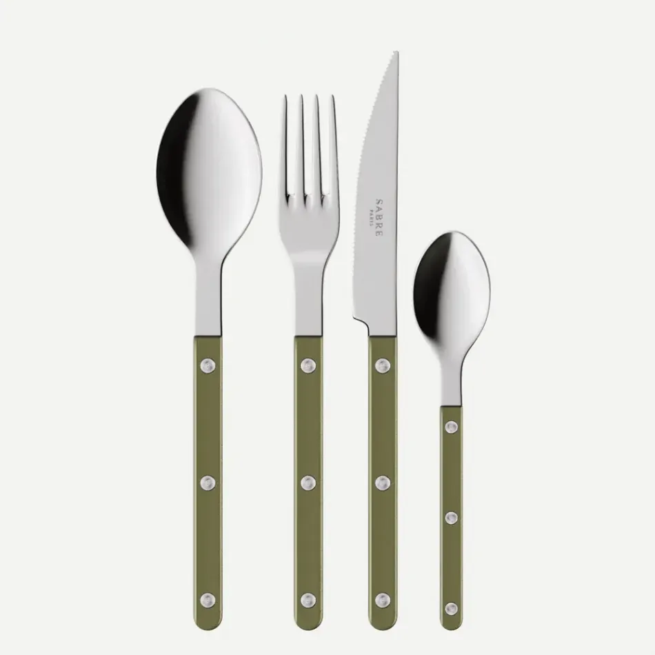 Bistrot Pearly Olive 4 Pieces Cutlery Set 9"1/4