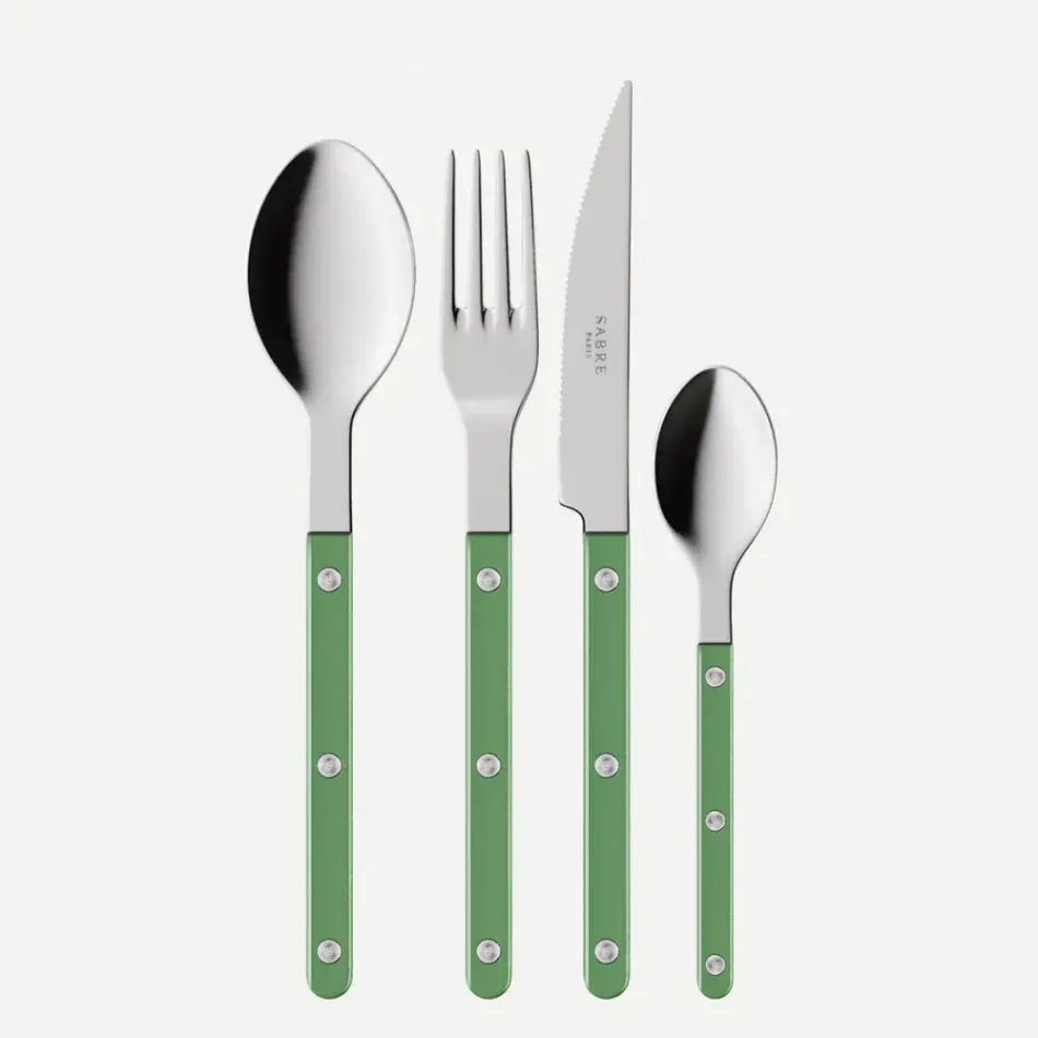 Bistrot Pearly Garden Green 4 Pieces Cutlery Set 9"1/4