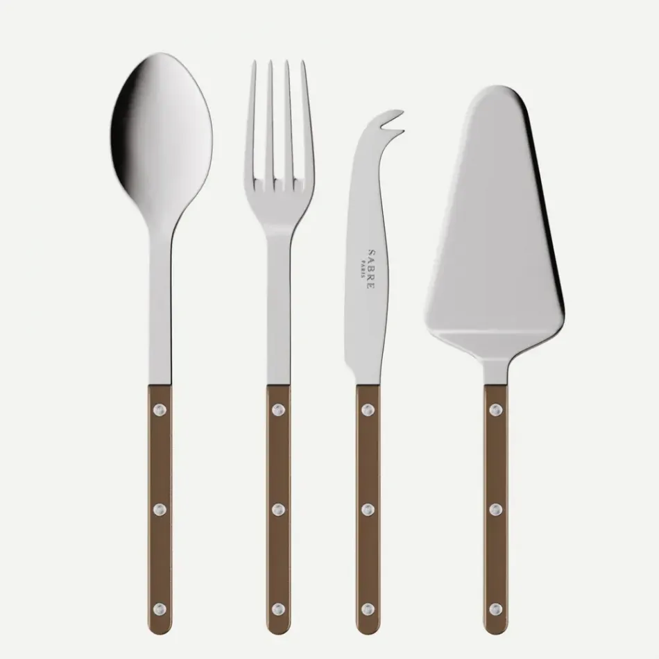 Bistrot Pearly Brown Set Of 4 Bistrot Must-Have Serving Pieces