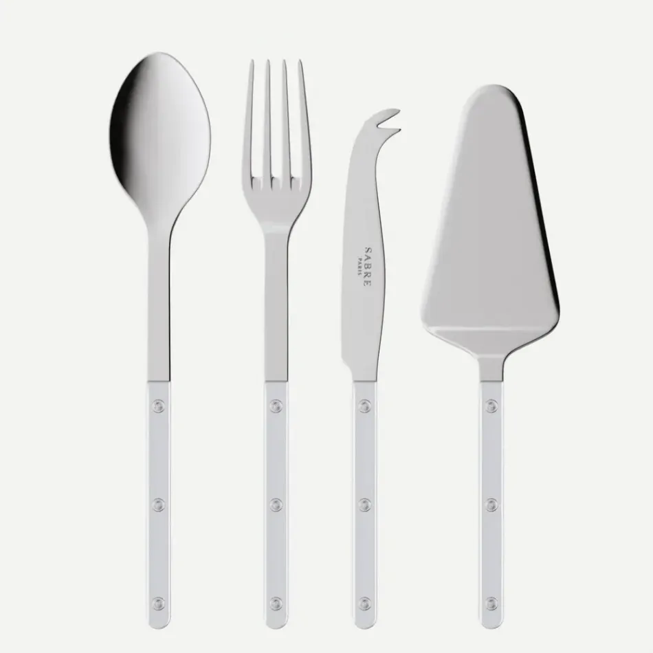 Bistrot Pearly White Set Of 4 Bistrot Must-Have Serving Pieces