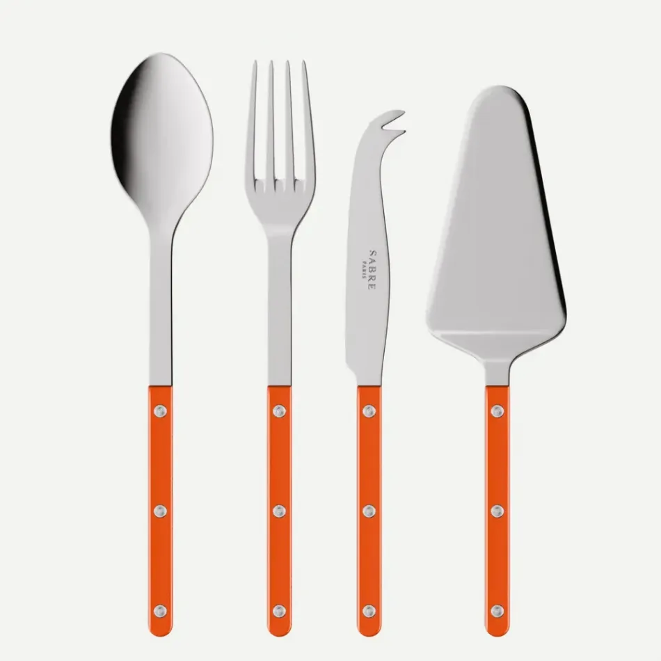 Bistrot Pearly Orange Set Of 4 Bistrot Must-Have Serving Pieces
