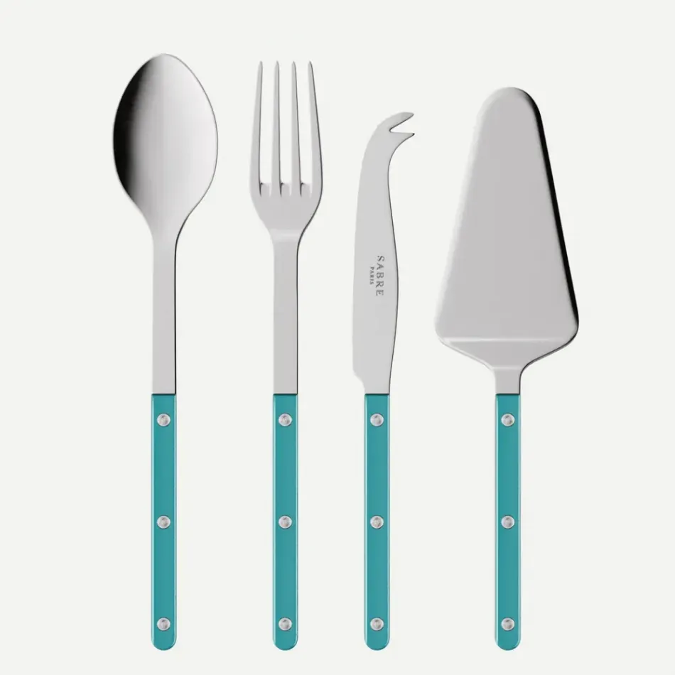Bistrot Pearly Turquoise Set Of 4 Bistrot Must-Have Serving Pieces