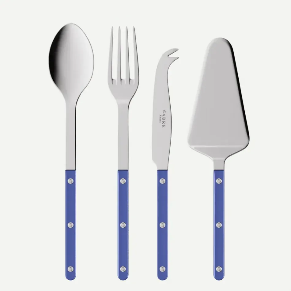 Bistrot Pearly Lapis Blue Set Of 4 Bistrot Must-Have Serving Pieces