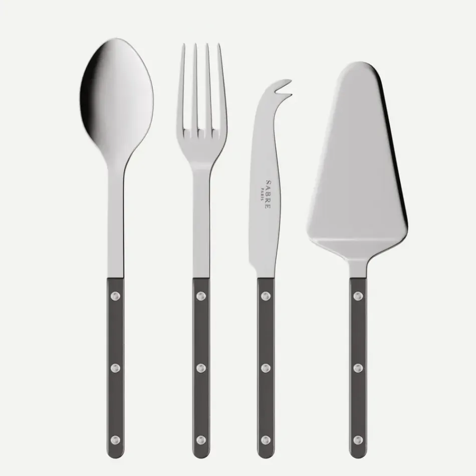 Bistrot Pearly Dark Grey Set Of 4 Bistrot Must-Have Serving Pieces