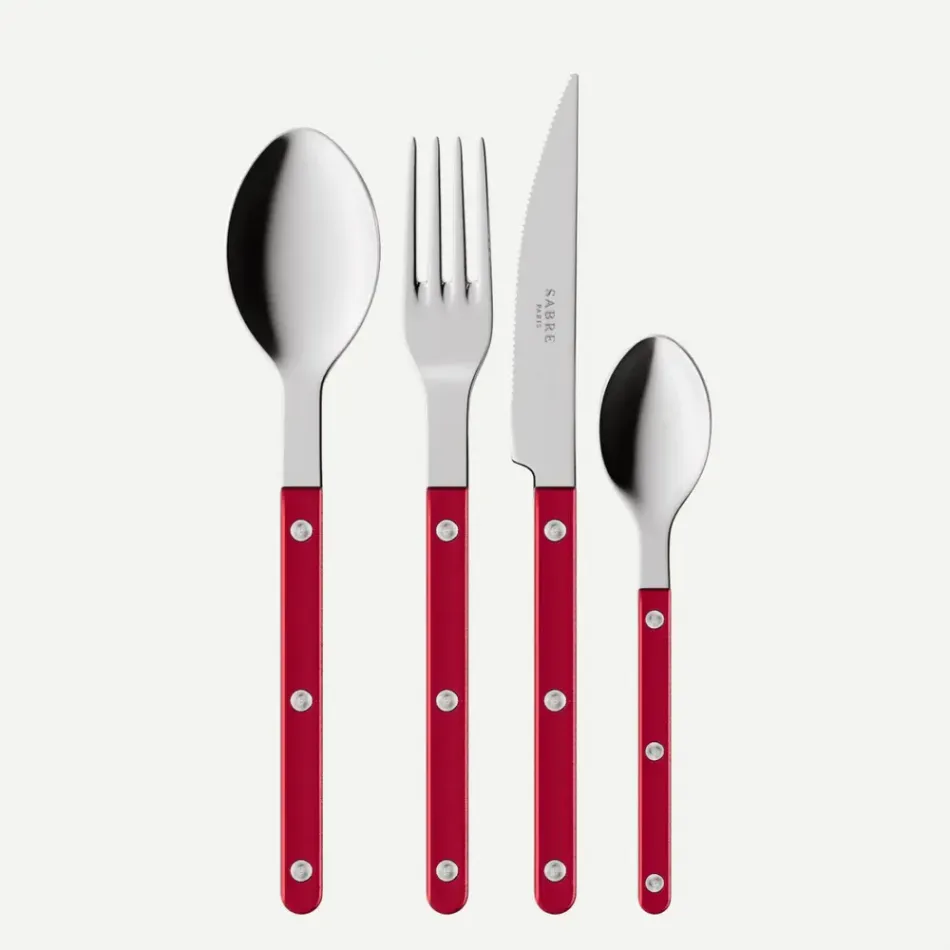Bistrot Pearly Red 48 Pieces Cutlery Set 9"1/4