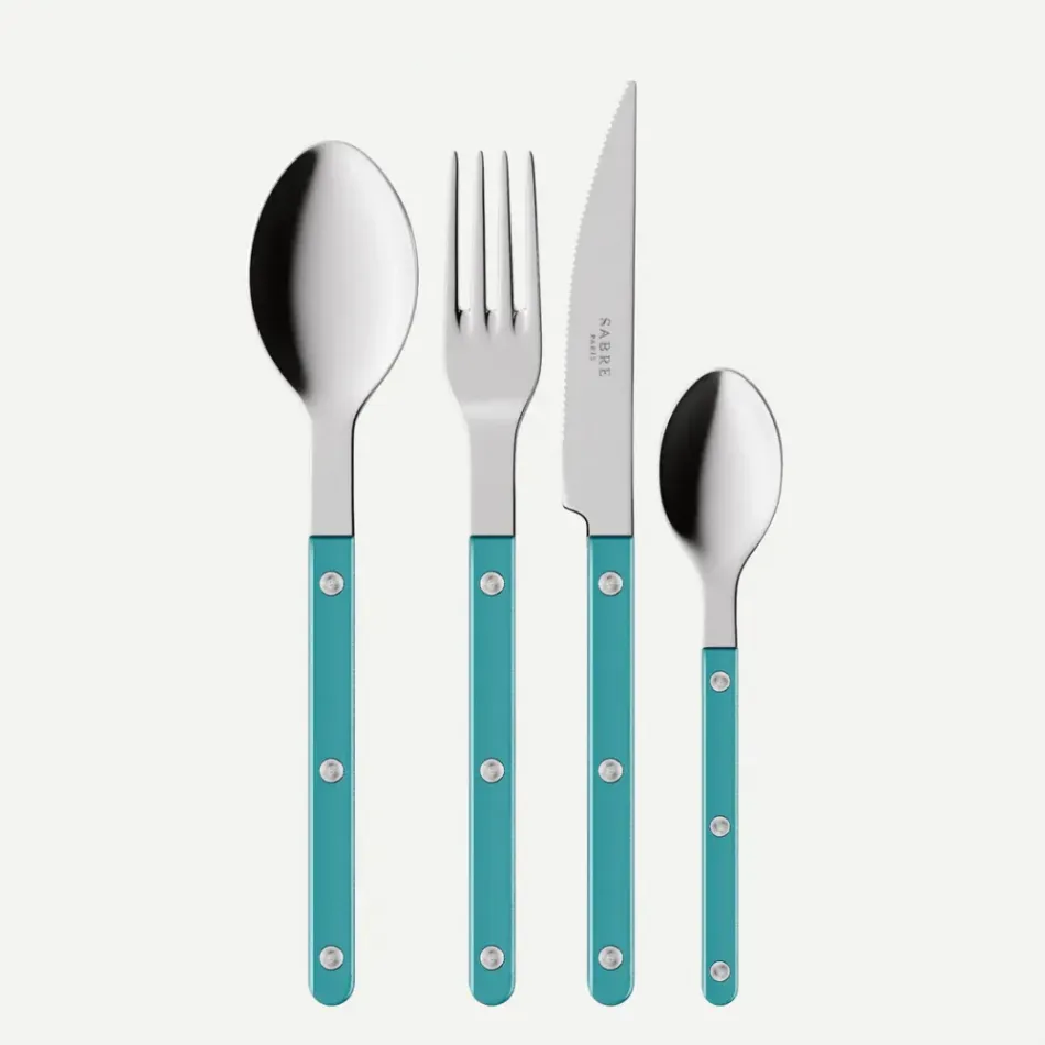 Bistrot Pearly Turquoise 48 Pieces Cutlery Set 9"1/4
