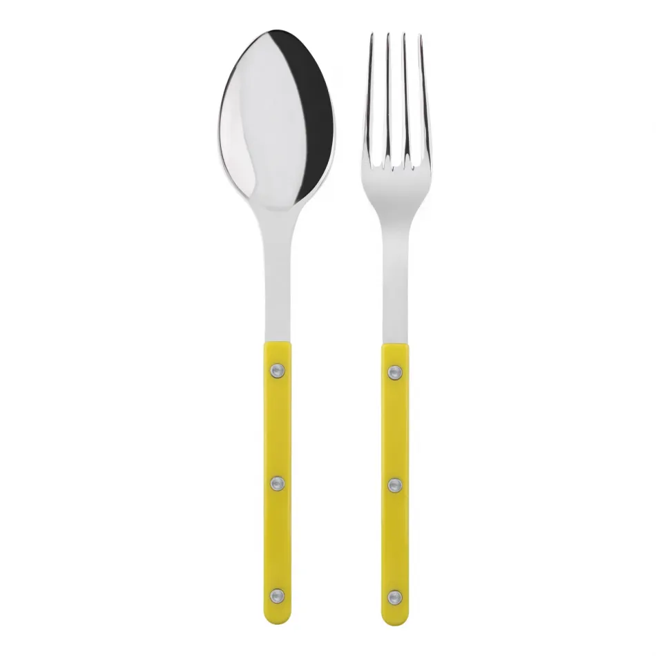 Bistrot Shiny Yellow 2-Pc Serving Set 10.25" (Fork, Spoon)