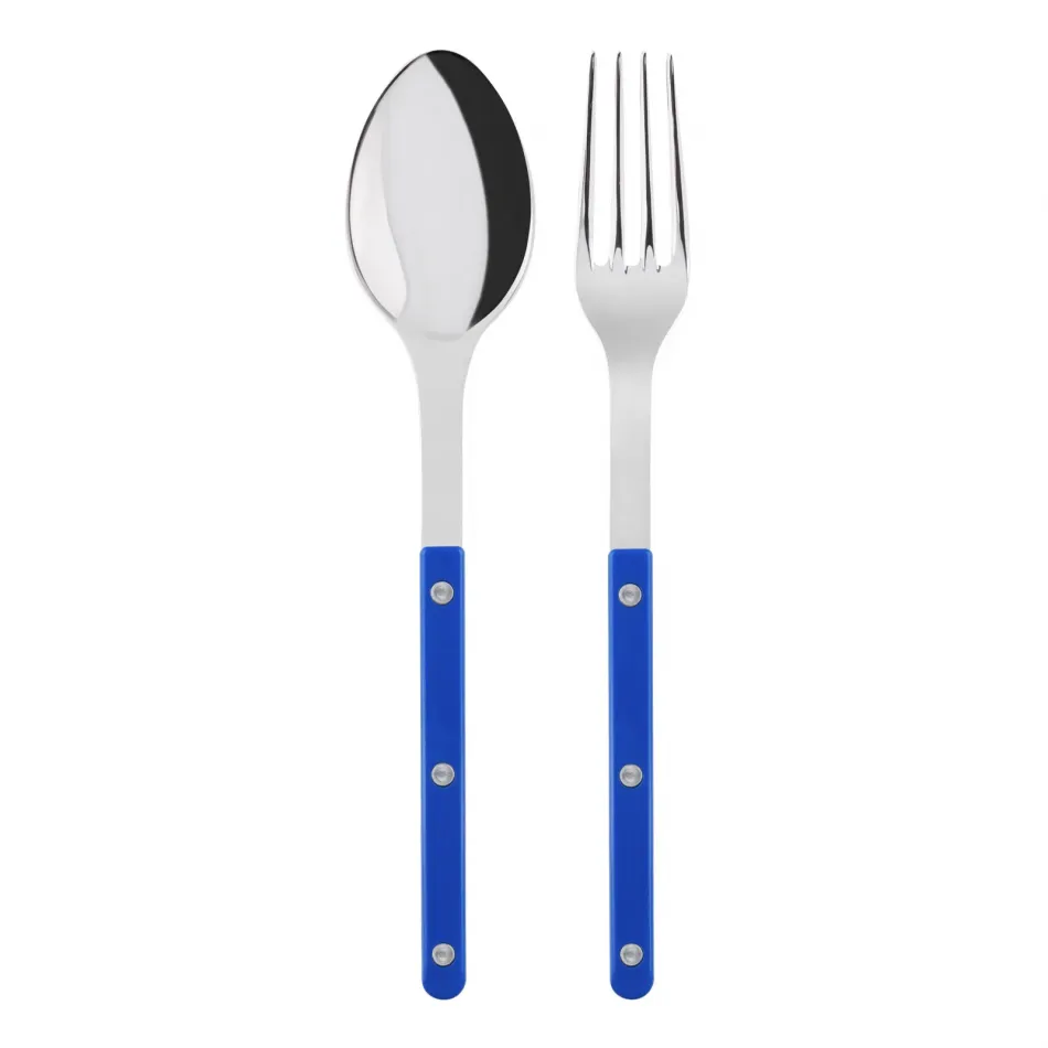 Bistrot Shiny Lapis Blue 2-Pc Serving Set 10.25" (Fork, Spoon)