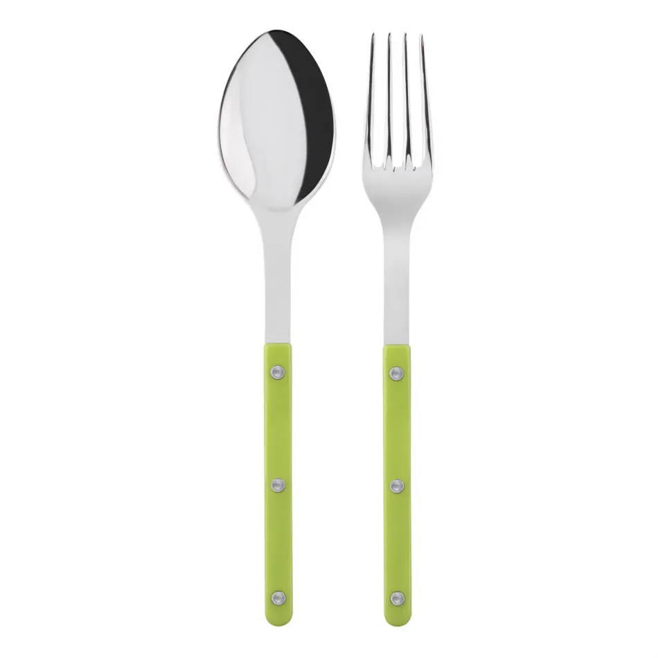 Bistrot Shiny Lime 2-Pc Serving Set 10.25" (Fork, Spoon)