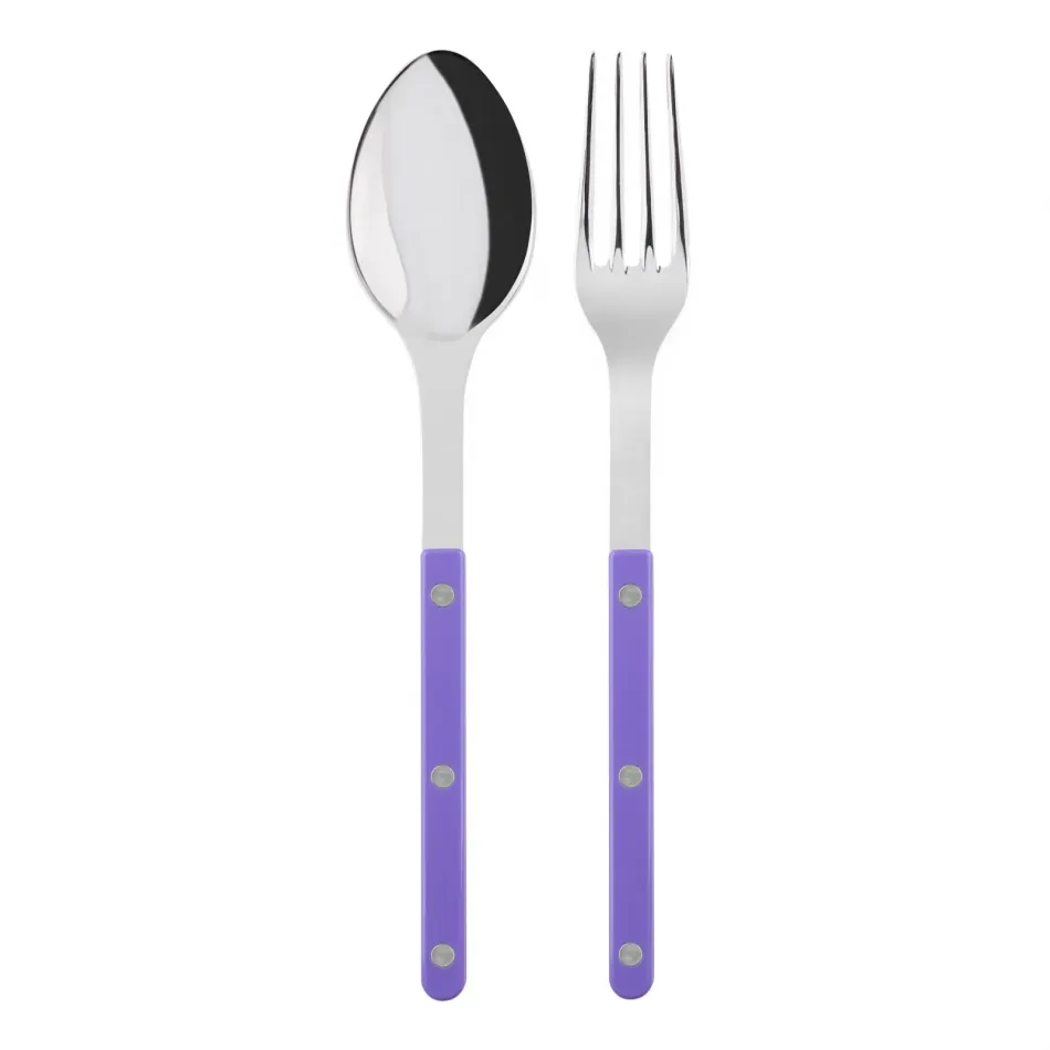 Bistrot Shiny Purple 2-Pc Serving Set 10.25" (Fork, Spoon)