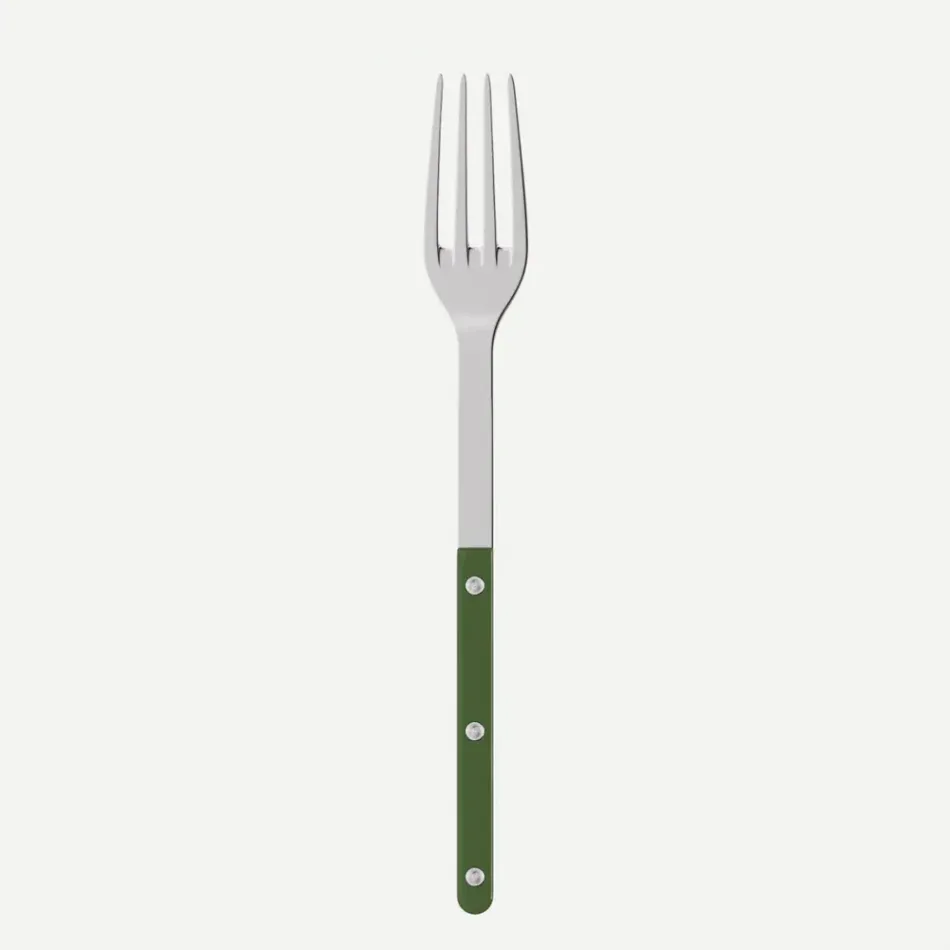 Bistrot Solid Green Serving Fork 10"1/4
