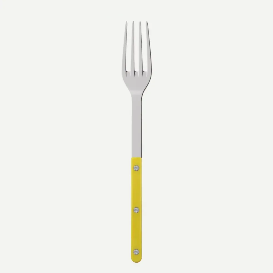 Bistrot Solid Yellow Serving Fork 10"1/4