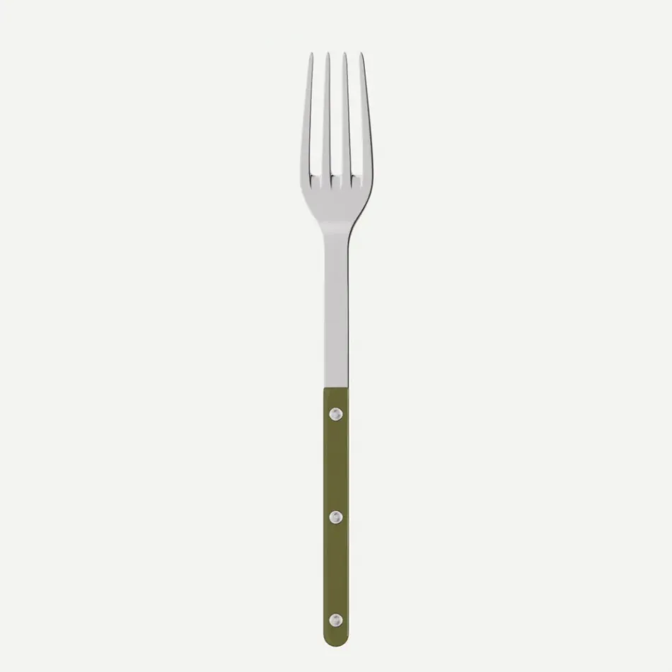 Bistrot Solid Green Fern Serving Fork 10"1/4