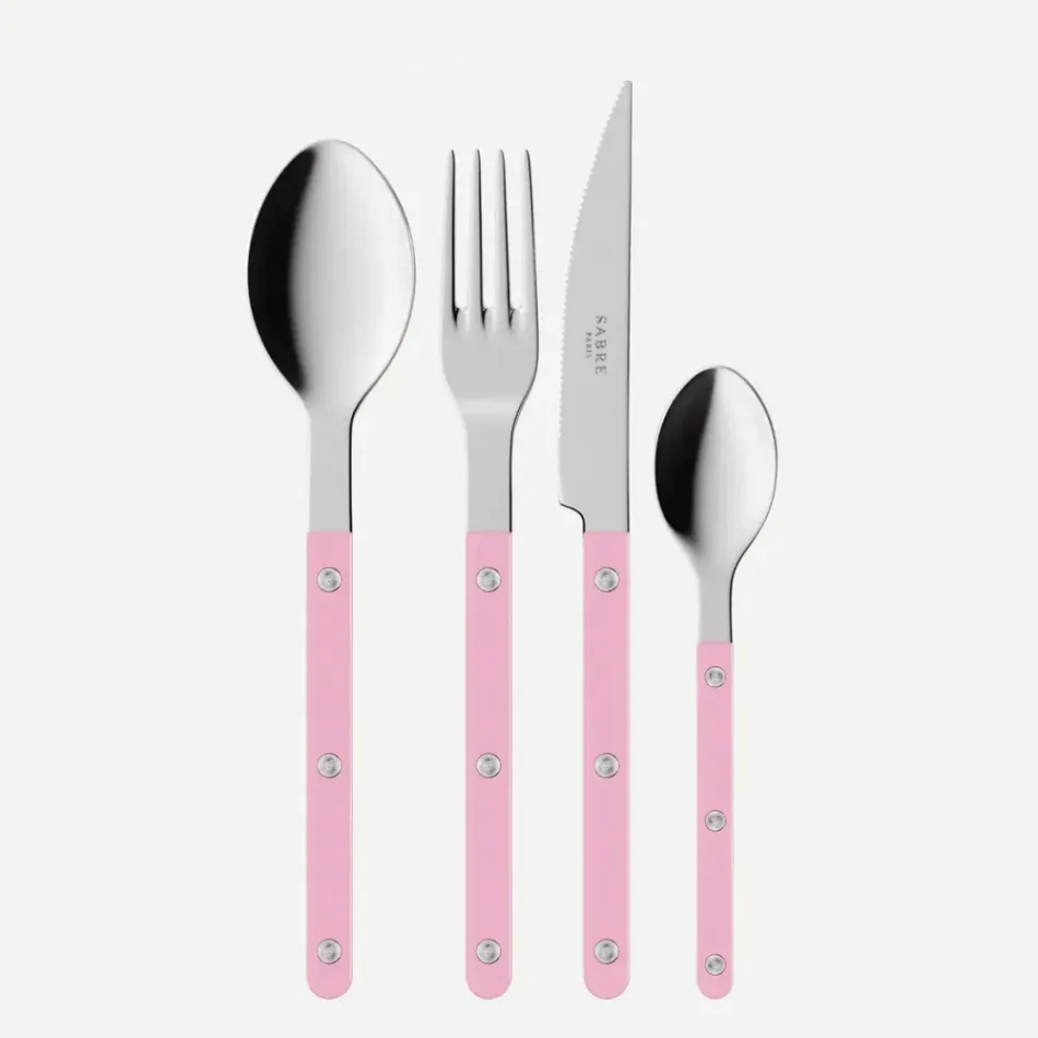 Bistrot Solid Pink 24 Pieces Cutlery Set 9"1/4
