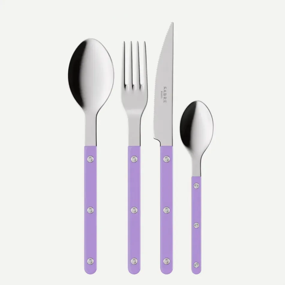 Bistrot Solid Purple 24 Pieces Cutlery Set 9"1/4
