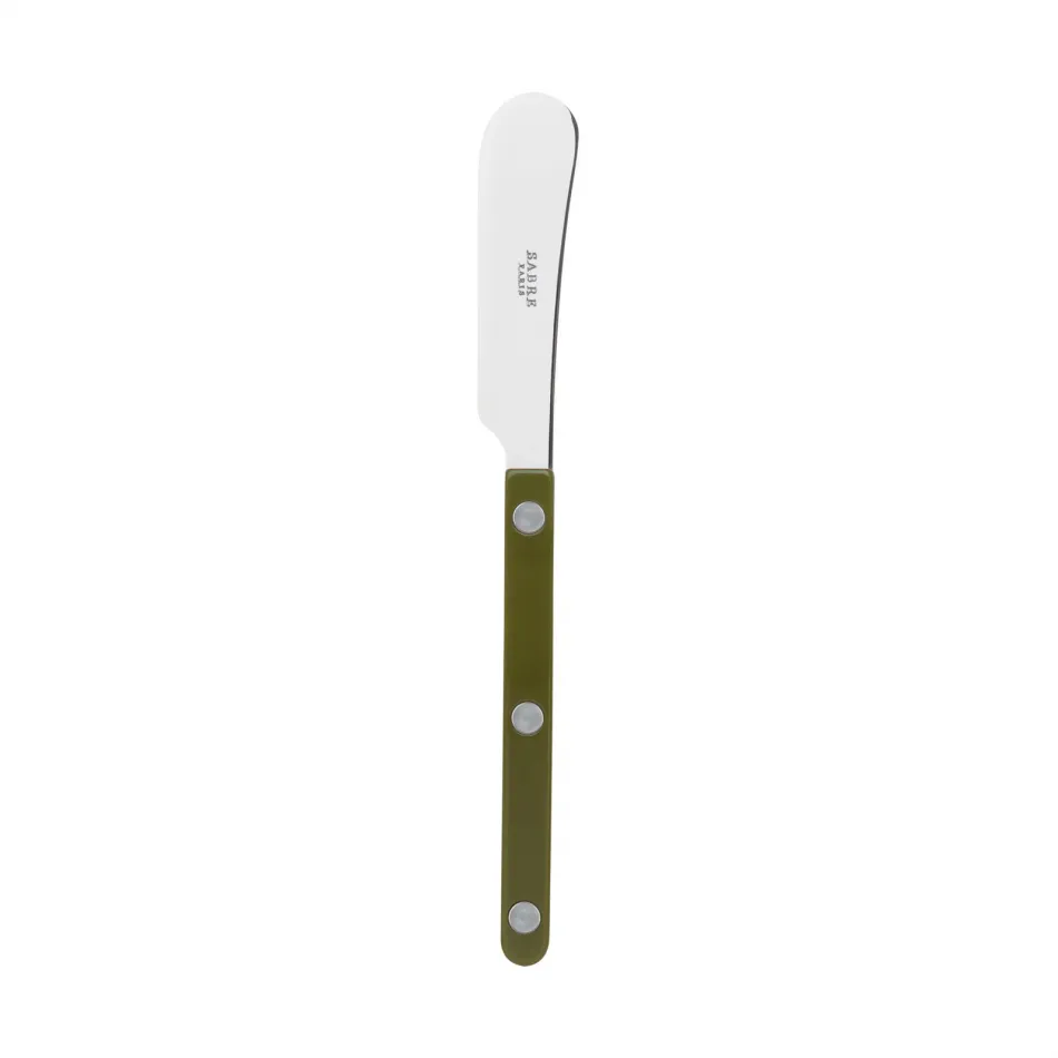 Bistrot Shiny Green Fern Butter Spreader 5.5"