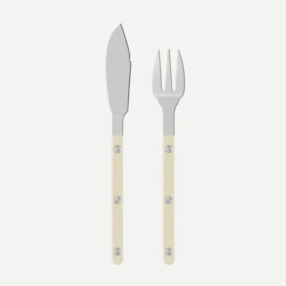 Bistrot Solid Ivory Fish Set 8"1/4