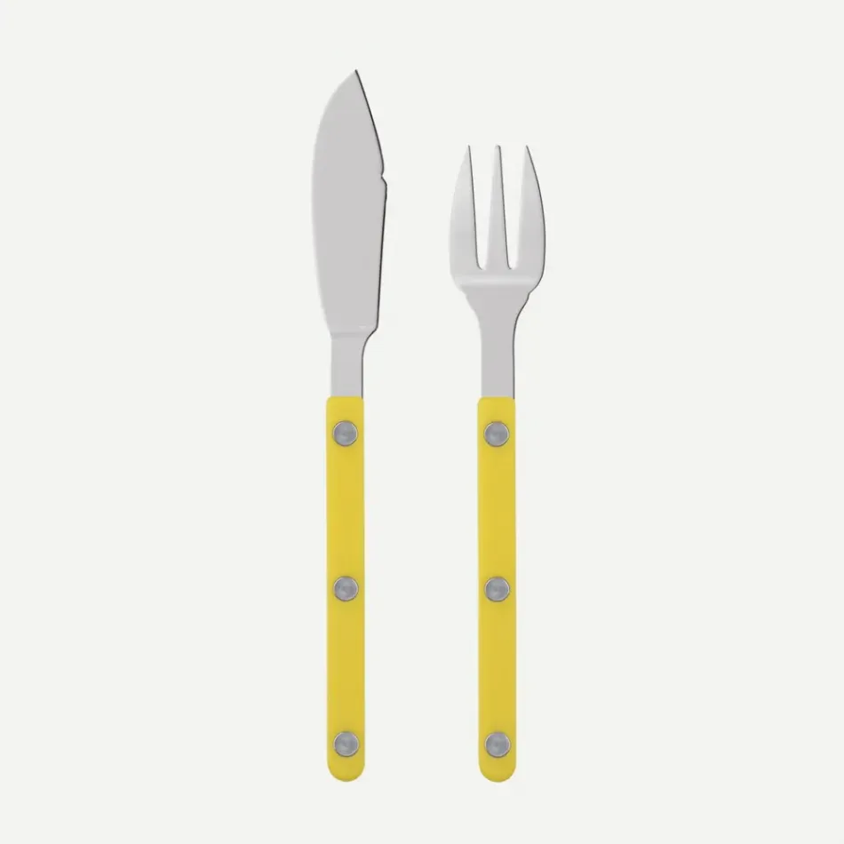 Bistrot Solid Yellow Fish Set 8"1/4