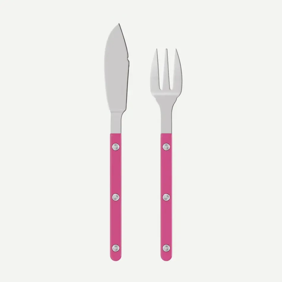 Bistrot Solid Raspberry Fish Set 8"1/4