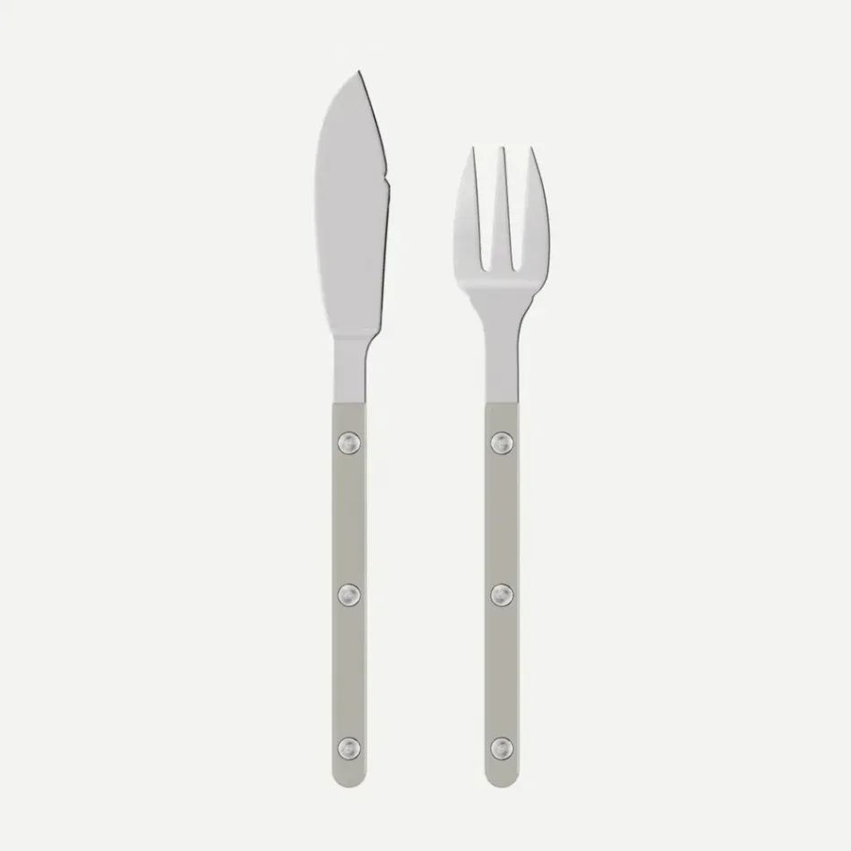Bistrot Solid Grey Fish Set 8"1/4