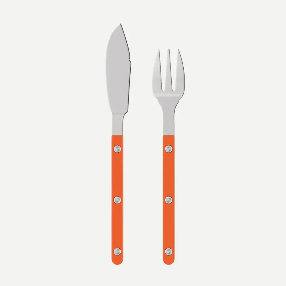 Bistrot Solid Orange Fish Set 8"1/4
