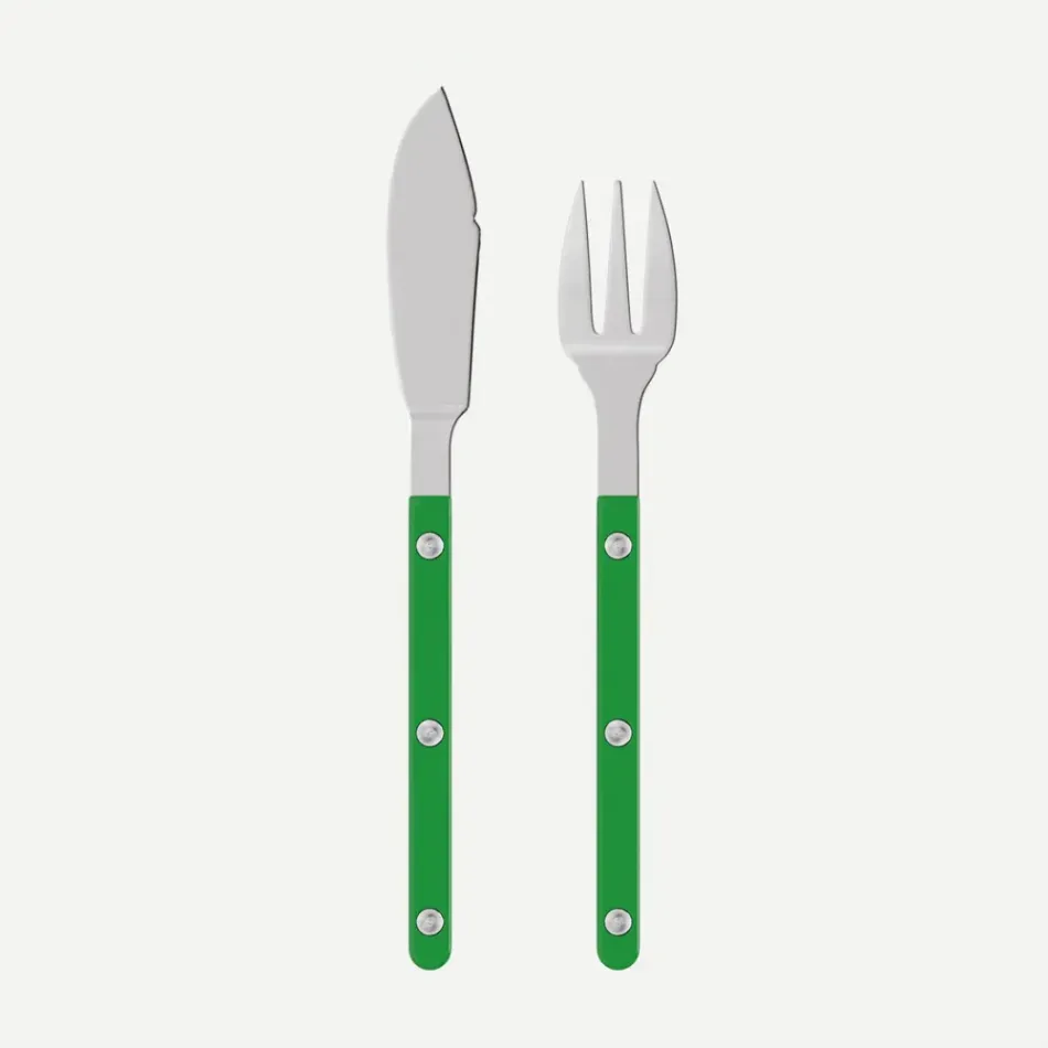 Bistrot Solid Garden Green Fish Set 8"1/4