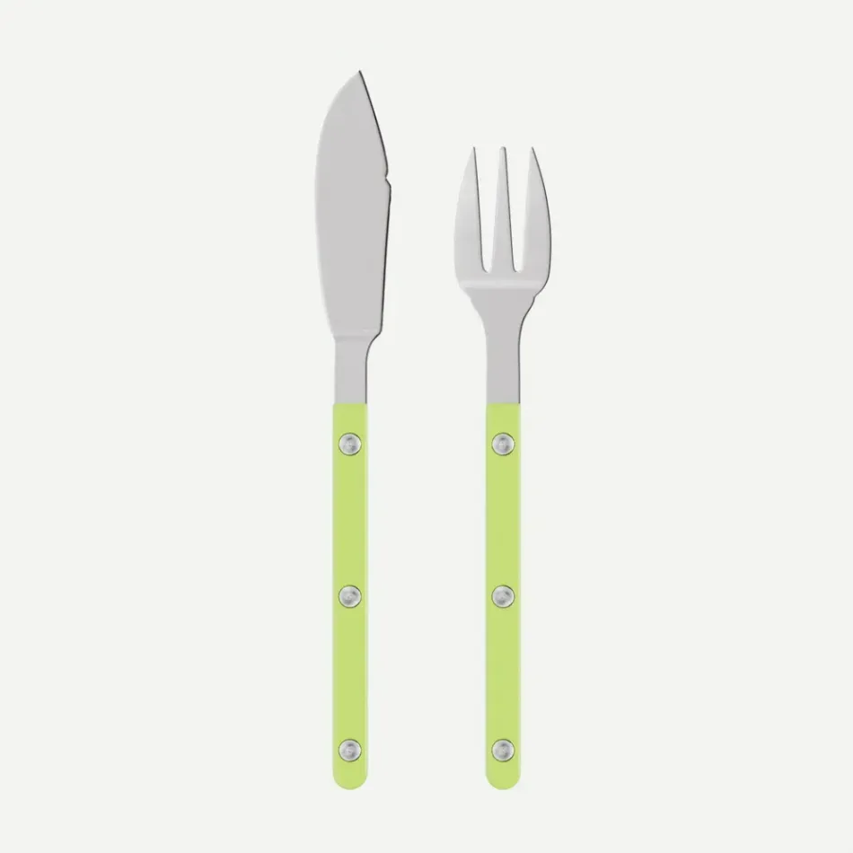 Bistrot Solid Lime Fish Set 8"1/4