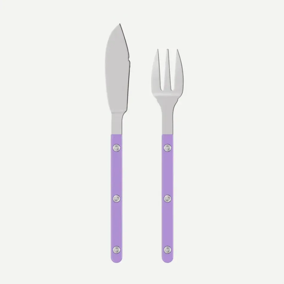 Bistrot Solid Purple Fish Set 8"1/4