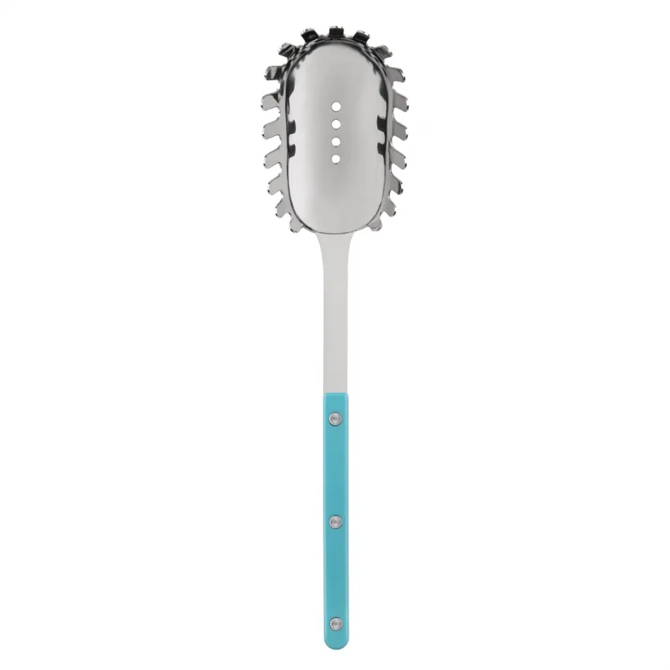 Bistrot Shiny Turquoise Spaghetti Spoon 11.5"