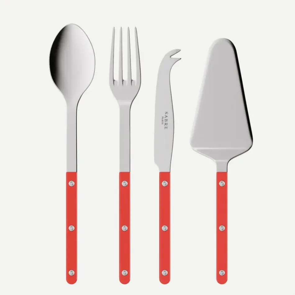 Bistrot Solid Red Set Of 4 Bistrot Must-Have Serving Pieces