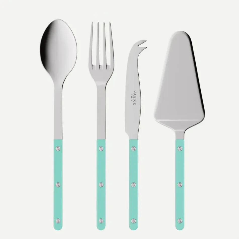 Bistrot Solid Turquoise Set Of 4 Bistrot Must-Have Serving Pieces
