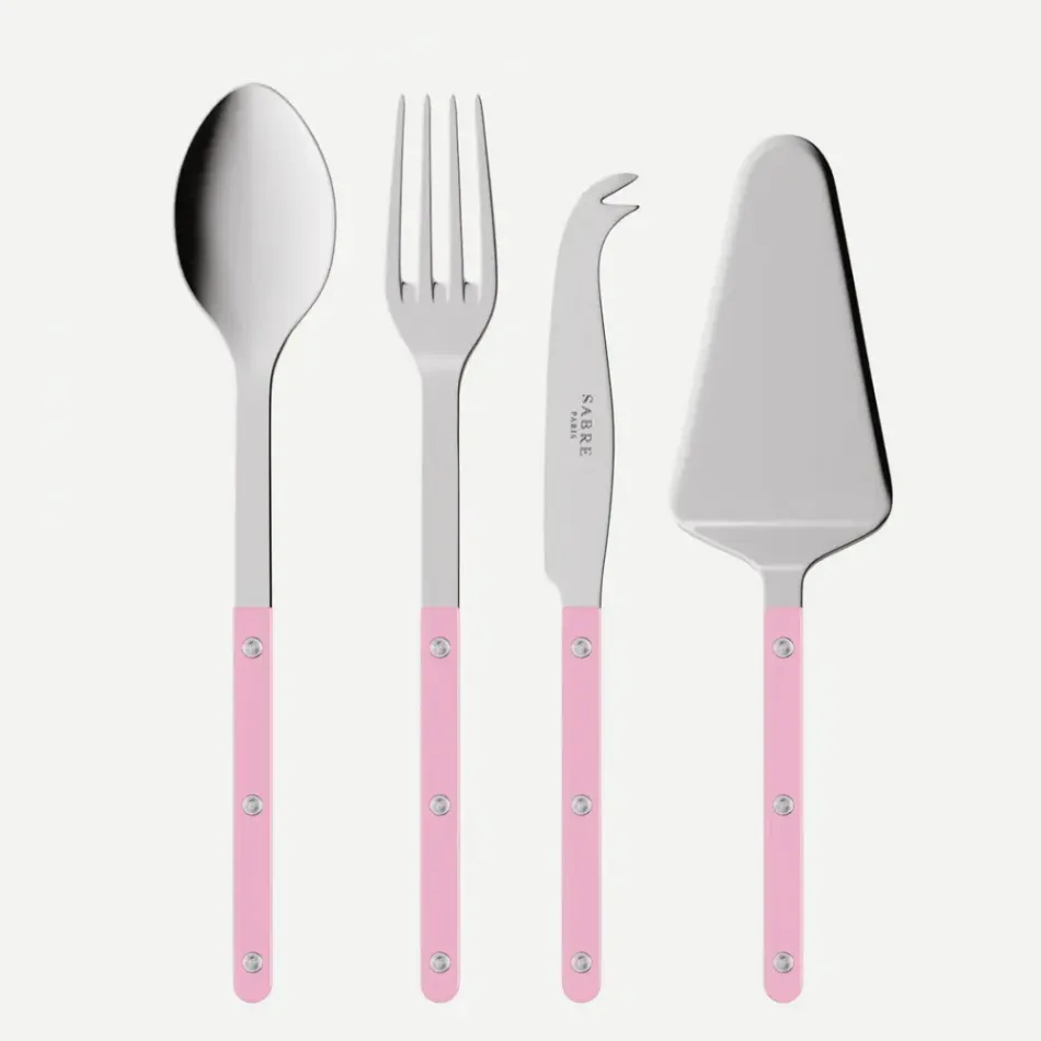 Bistrot Solid Pink Set Of 4 Bistrot Must-Have Serving Pieces