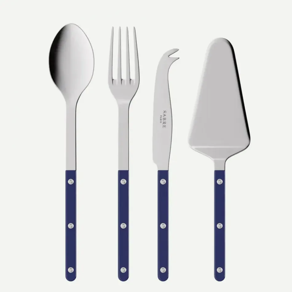 Bistrot Solid Navy Blue Set Of 4 Bistrot Must-Have Serving Pieces