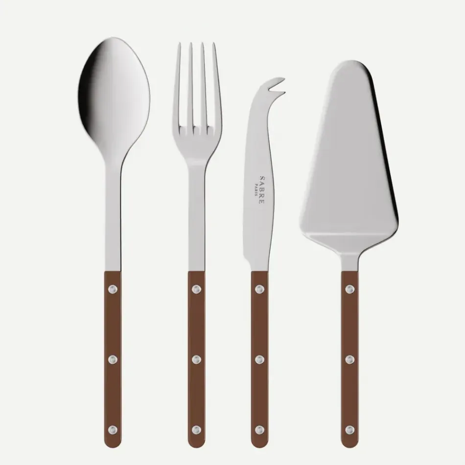 Bistrot Solid Chocolate Set Of 4 Bistrot Must-Have Serving Pieces