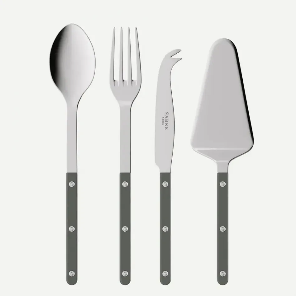 Bistrot Solid Dark Grey Set Of 4 Bistrot Must-Have Serving Pieces