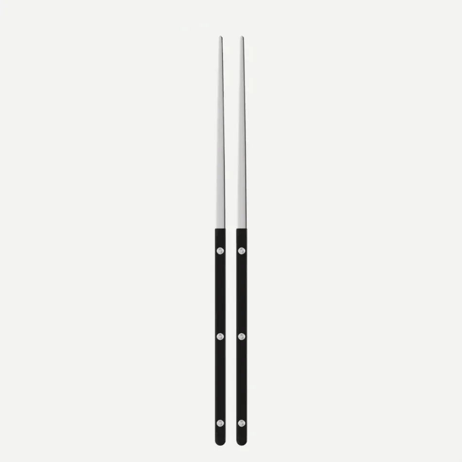 Bistrot Solid Black Pair Of Chopsticks 9"