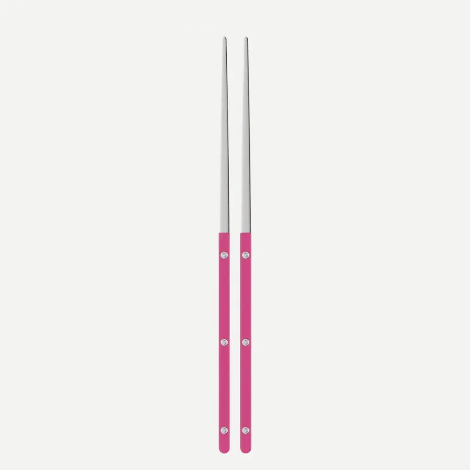 Bistrot Solid Raspberry Pair Of Chopsticks 9"