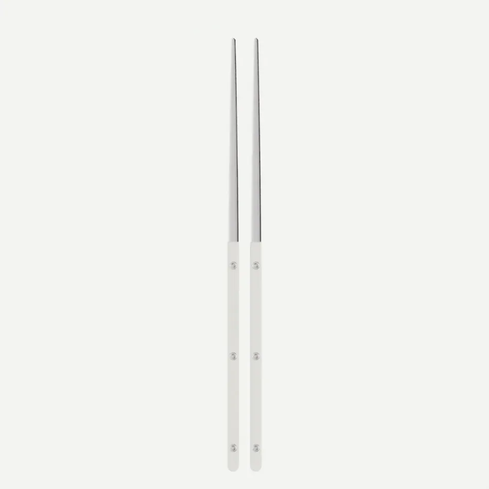 Bistrot Solid White Pair Of Chopsticks 9"