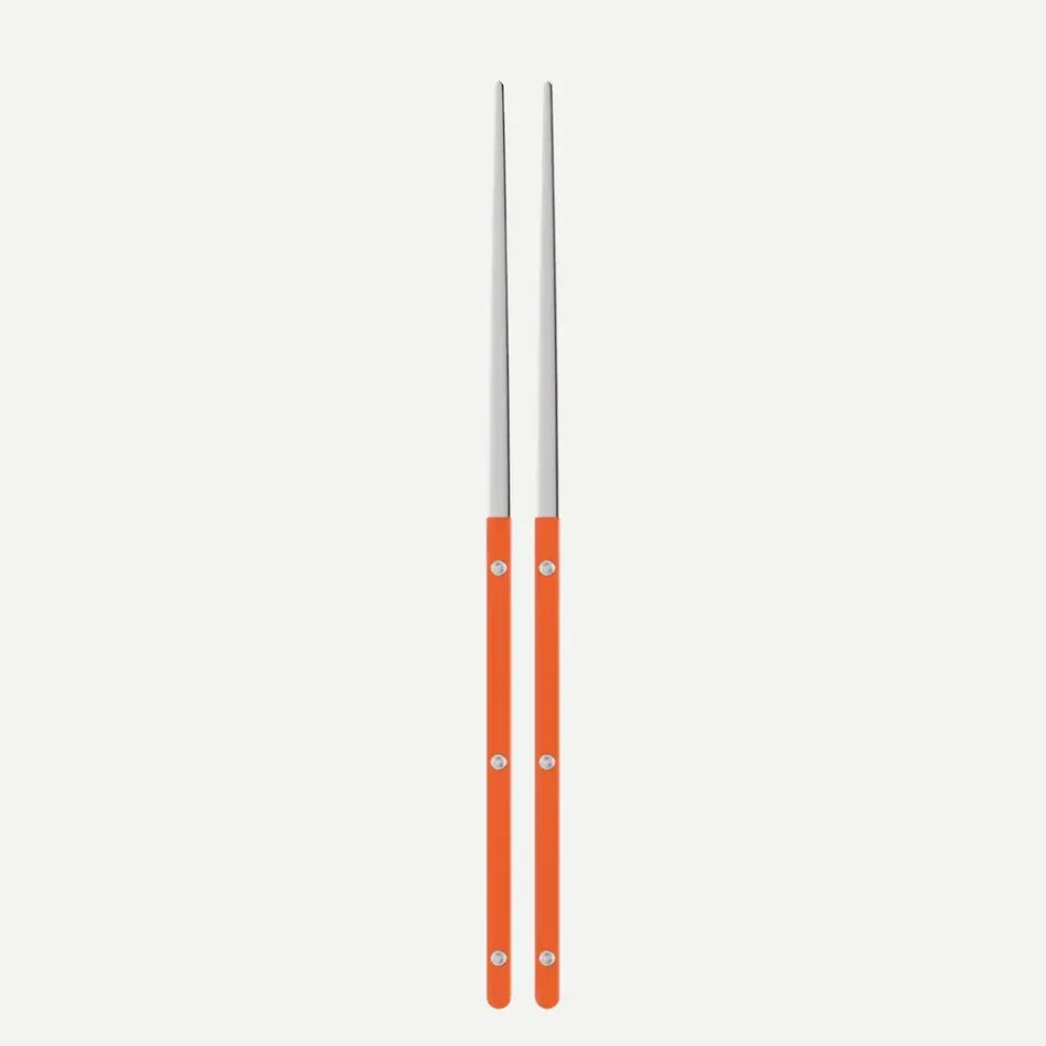 Bistrot Solid Orange Pair Of Chopsticks 9"