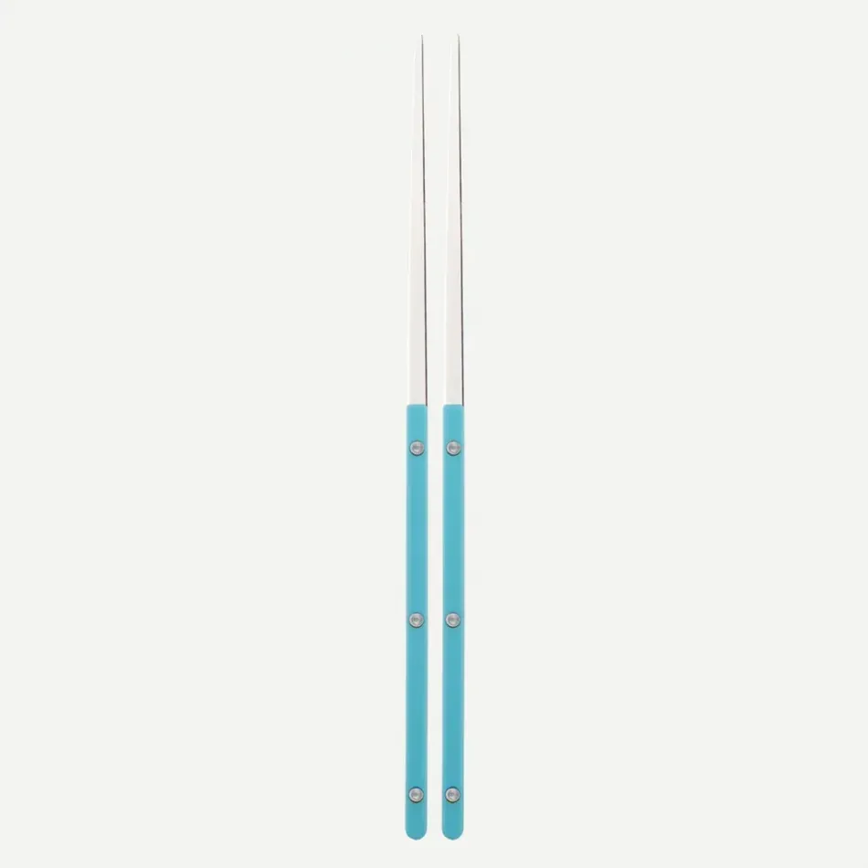 Bistrot Solid Turquoise Pair Of Chopsticks 9"