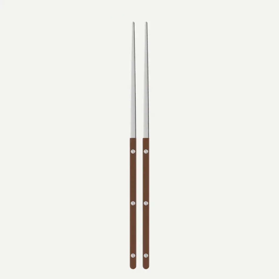 Bistrot Solid Chocolate Pair Of Chopsticks 9"