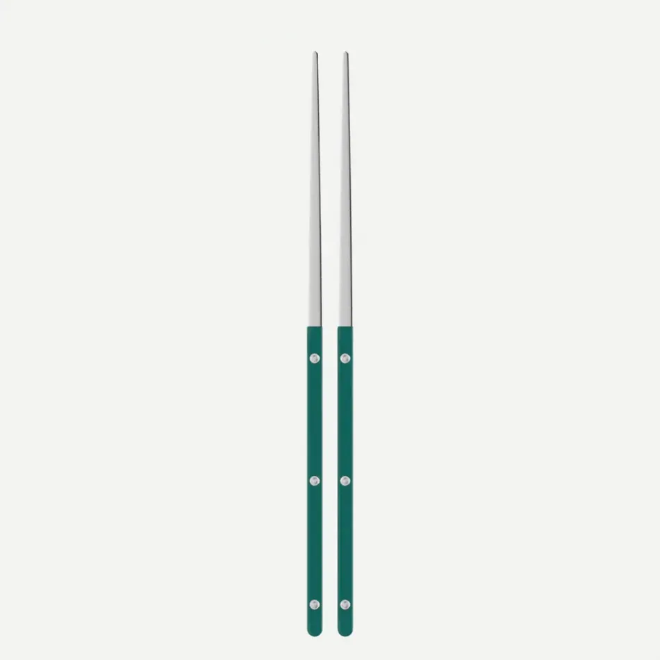 Bistrot Shiny Aquamarine Pair Of Chopsticks 9"