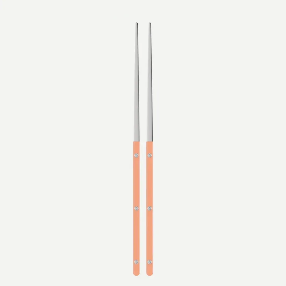 Bistrot Solid Nude Pink Pair Of Chopsticks 9"