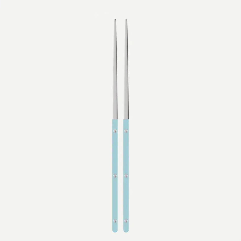Bistrot Solid Pastel Blue Pair Of Chopsticks 9"
