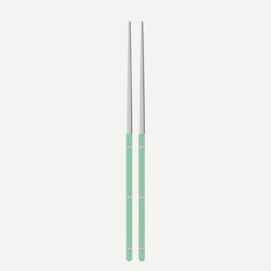 Bistrot Solid Pastel Green Pair Of Chopsticks 9"