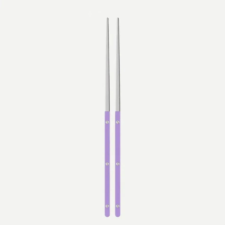 Bistrot Solid Purple Pair Of Chopsticks 9"