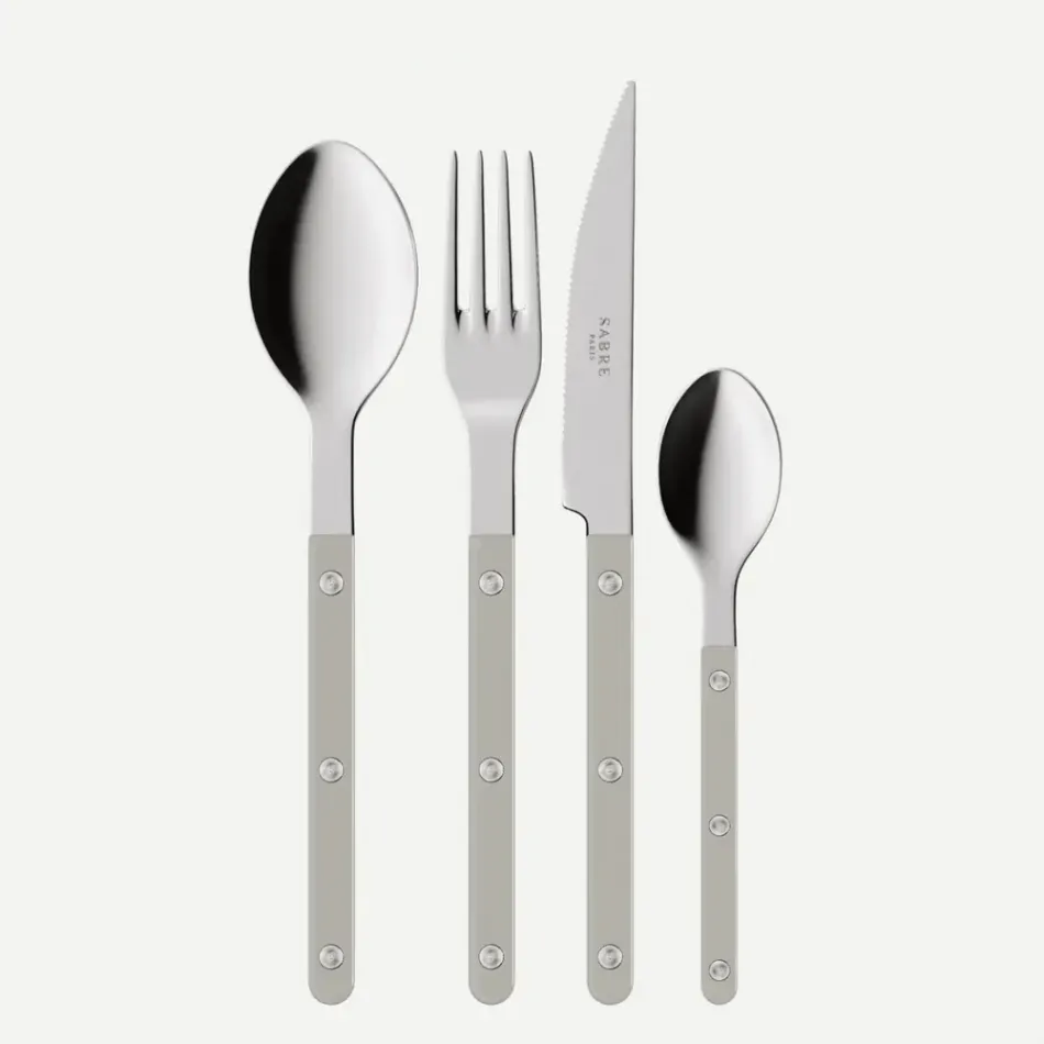 Bistrot Solid Grey 48 Pieces Cutlery Set 9"1/4