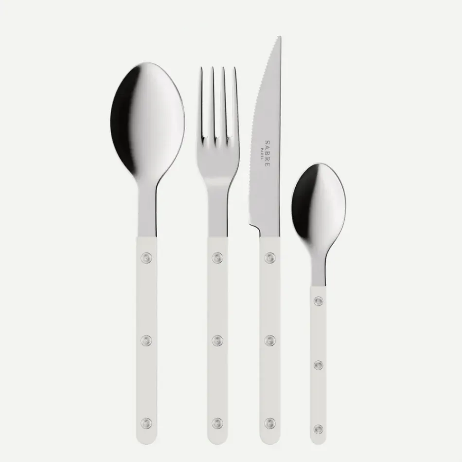Bistrot Solid White 48 Pieces Cutlery Set 9"1/4