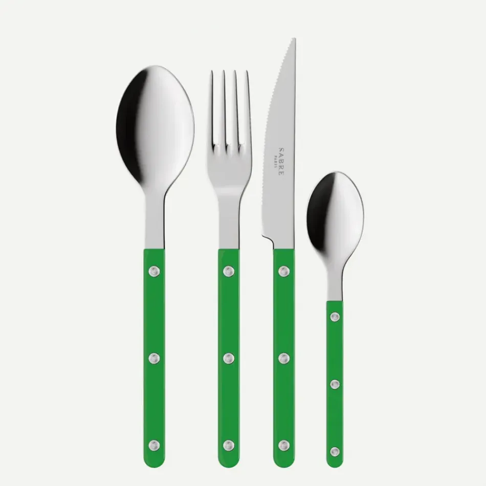 Bistrot Solid Garden Green 48 Pieces Cutlery Set 9"1/4